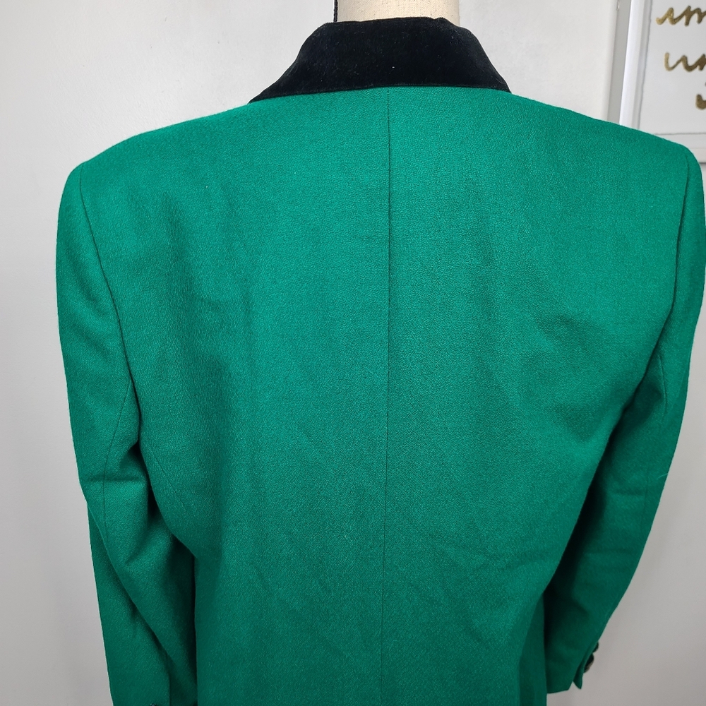 Vintage Pendleton Green Wool Double Breasted Blaz… - image 7